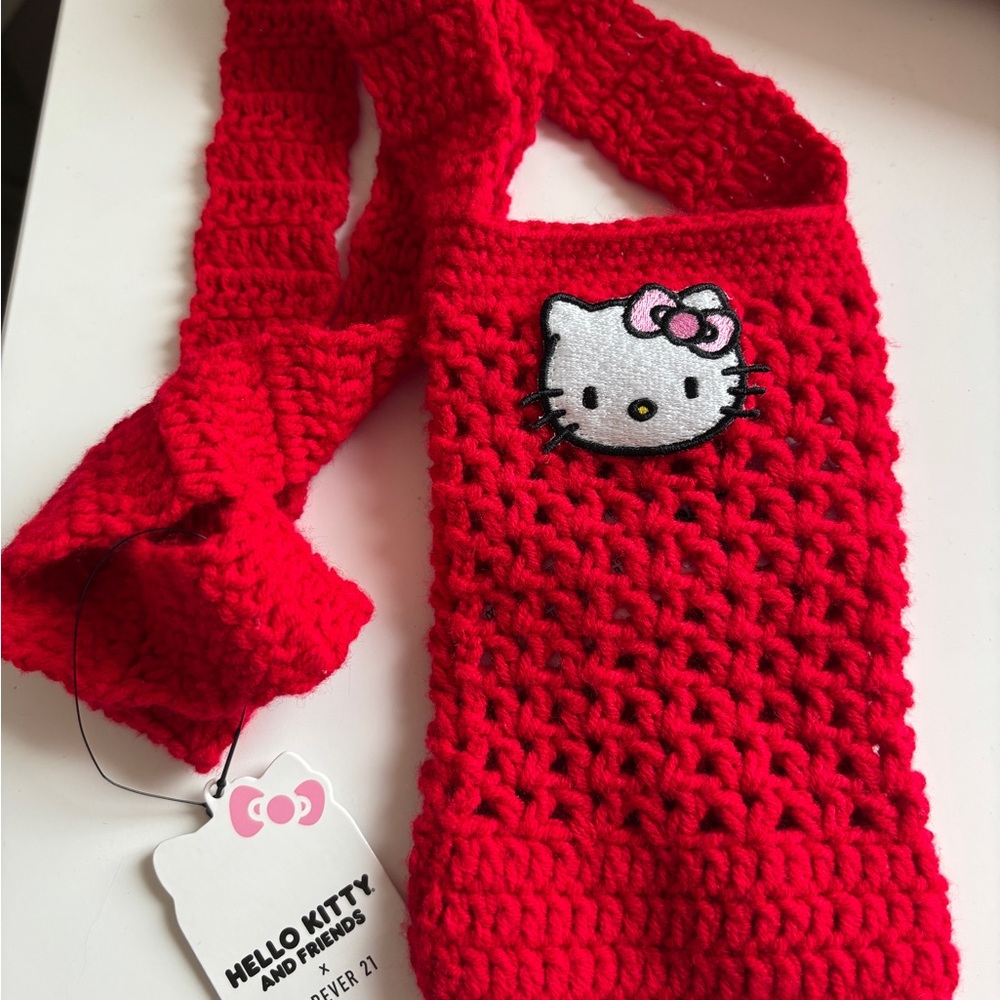 Hello Kitty Red Crochet Bag